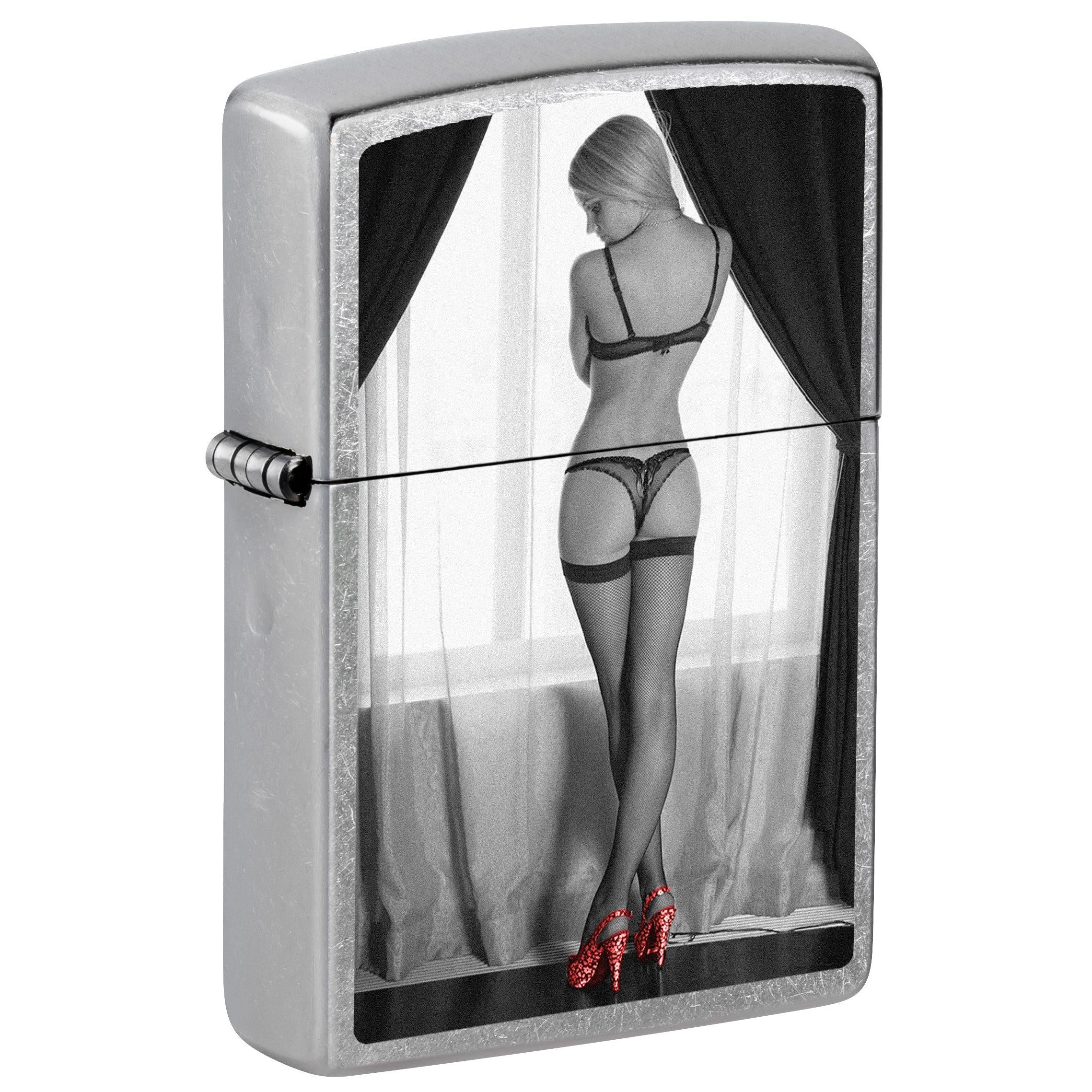Zippo Lighter: Red Shoe Girl Number One - Street Chrome 81721
