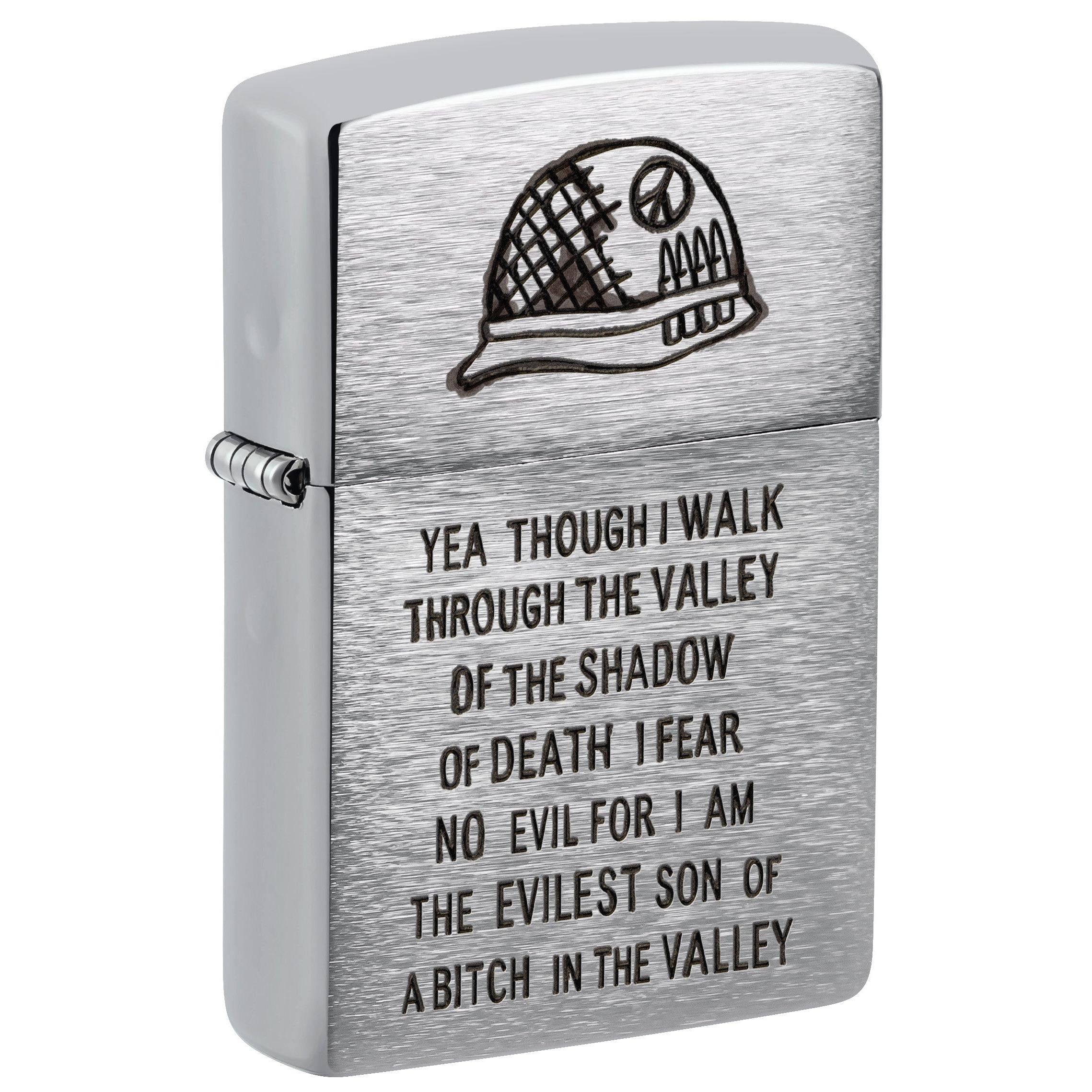 Zippo Lighter: Vietnam Trench Art, Evilest - Brushed Chrome 81748
