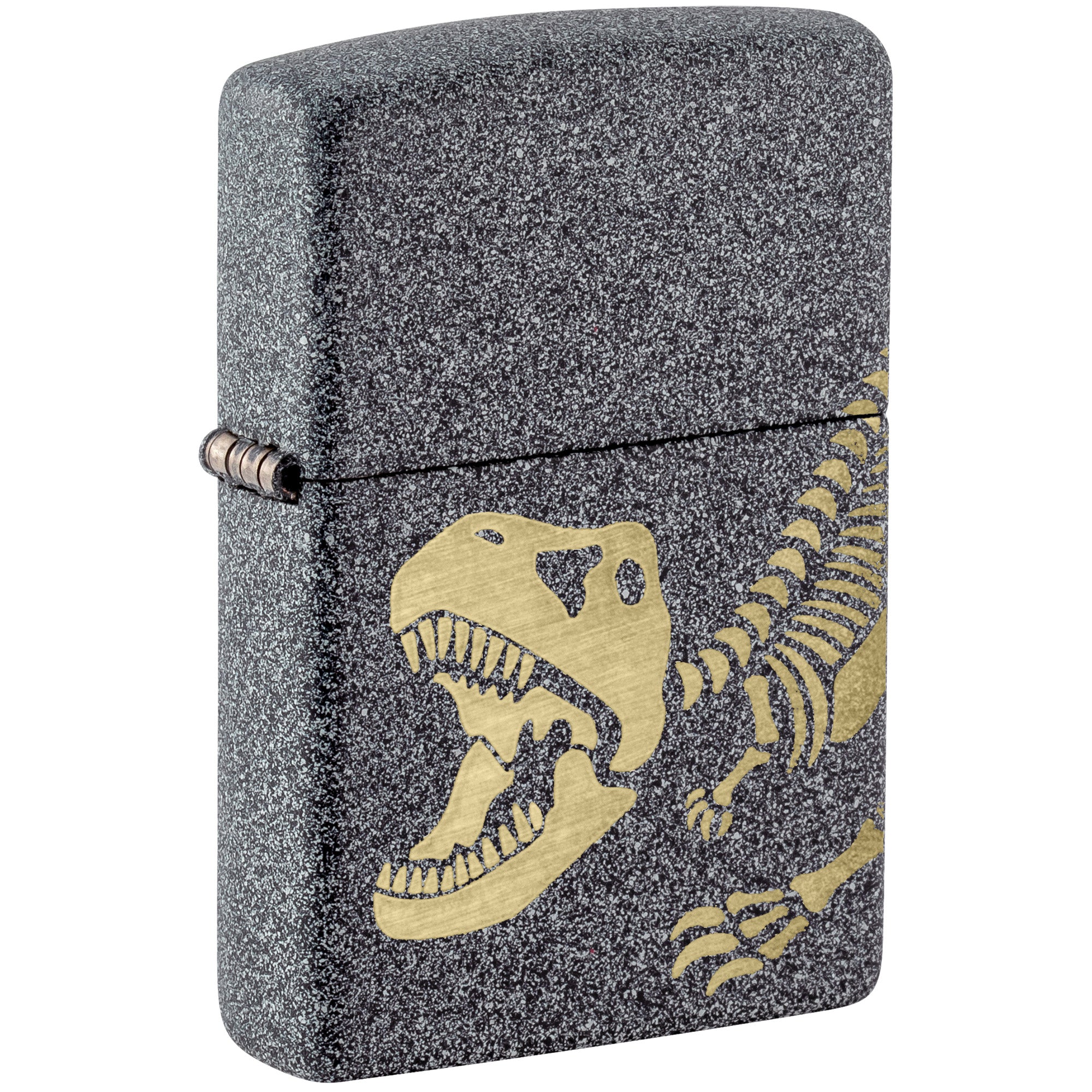 Zippo Lighter: Dinosaur Skeleton, Laser Engraved 360 - Iron Stone 81771