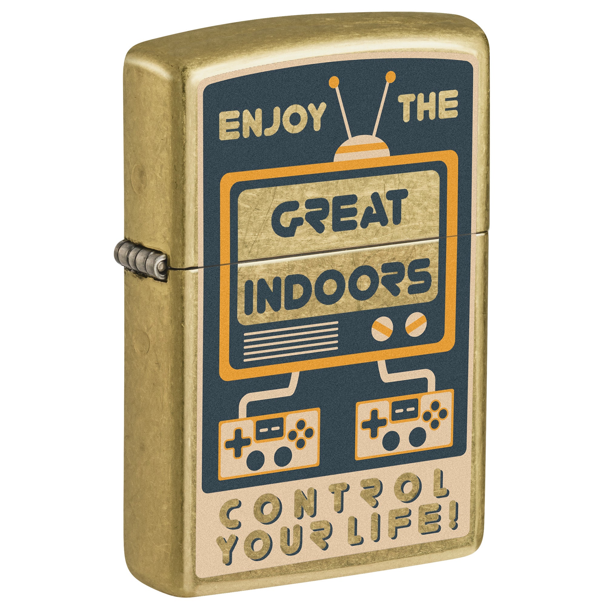 Zippo Lighter: Vintage Video Game - Street Brass 81804