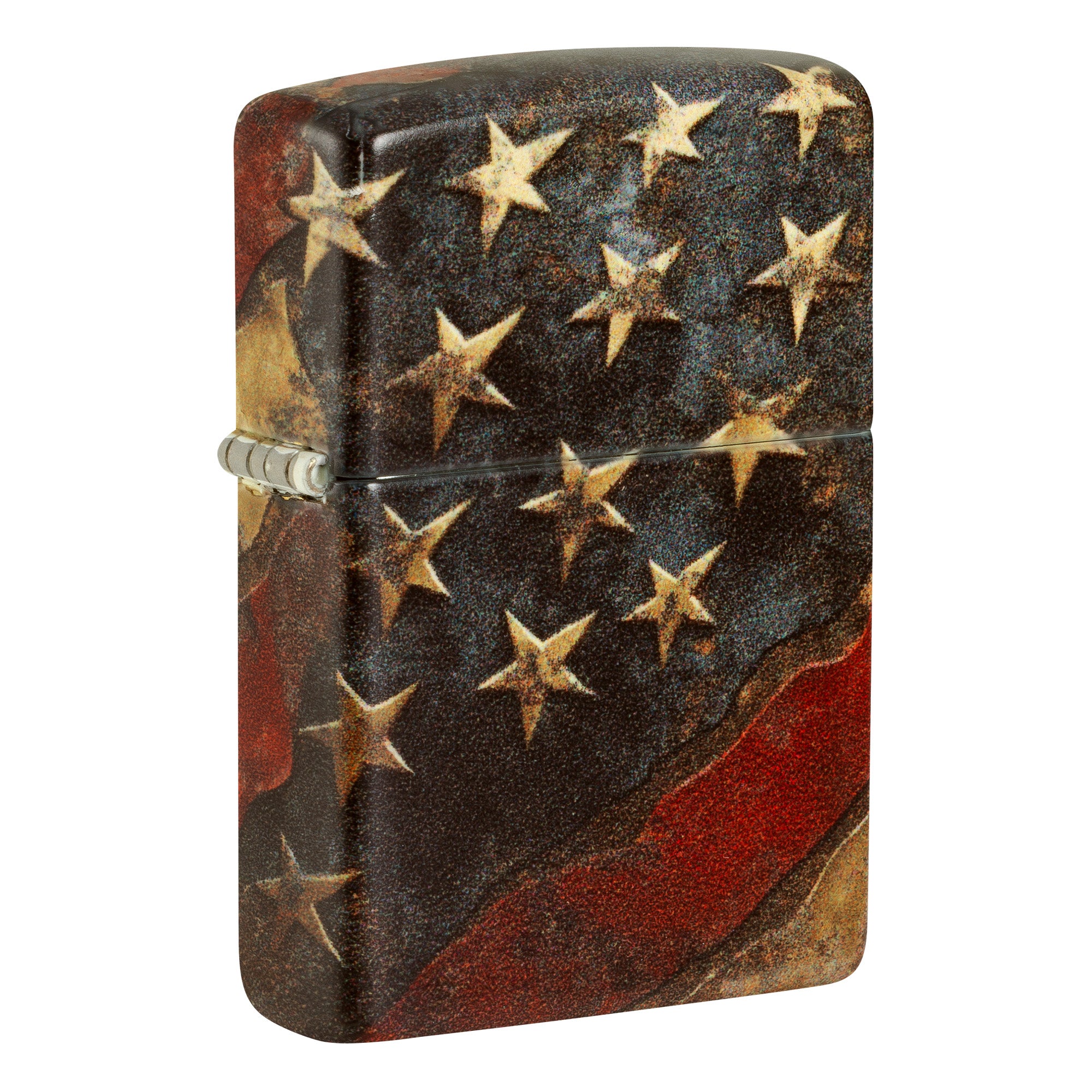 Zippo Lighter: Metal American Flag - 540 Color 81814