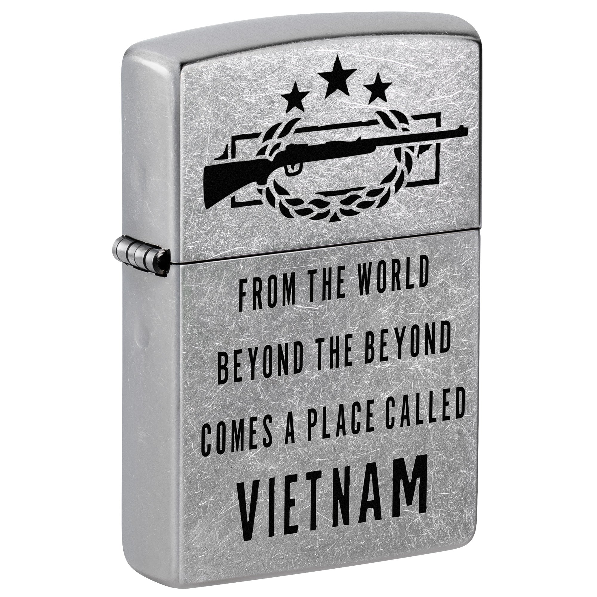 Zippo Lighter: Vietnam War Trench Art, Rifle - Street Chrome 81832