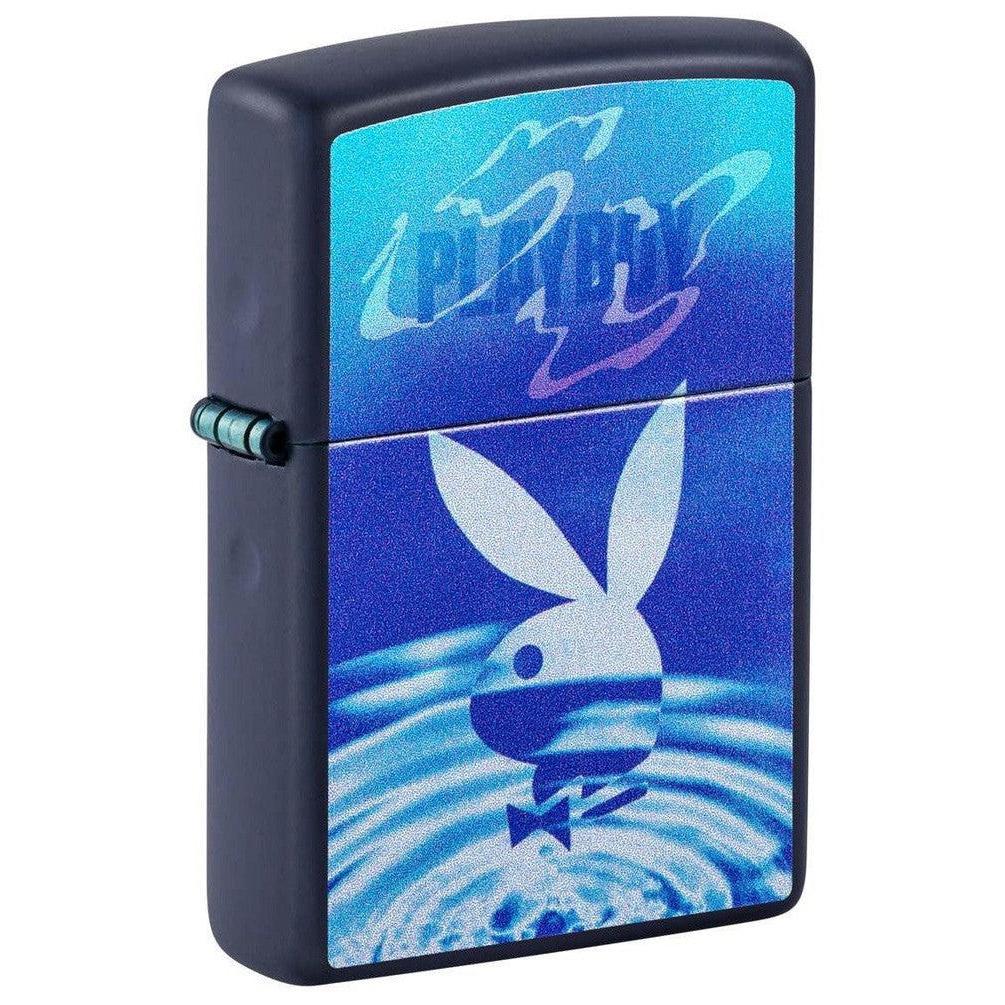 Zippo Lighter: Playboy Bunny with Water - Navy Matte 48745