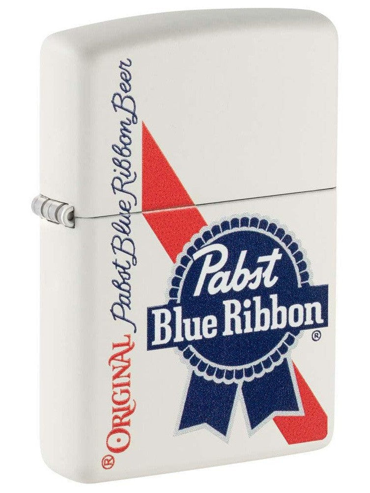 Zippo Lighter Original Pabst Blue Ribbon White Matte 48746