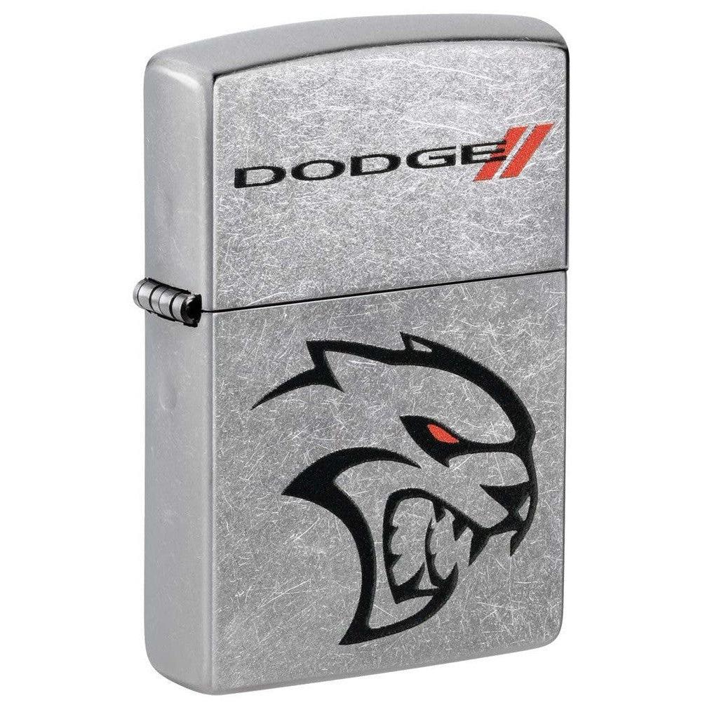 Zippo Lighter: Dodge Hellcat Logo - Street Chrome 48760