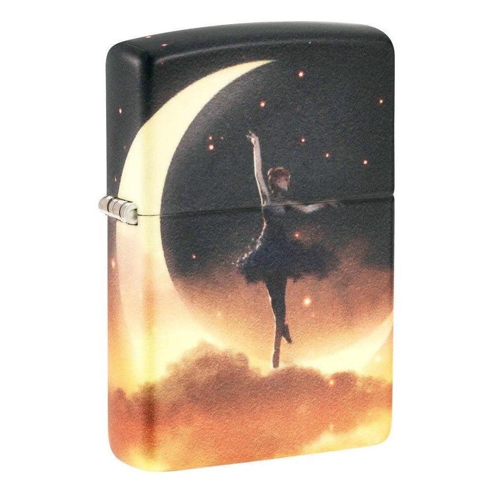 Zippo Lighter: Ballerina with Moon, 540 Color - Glow-in-the-Dark Green 48781