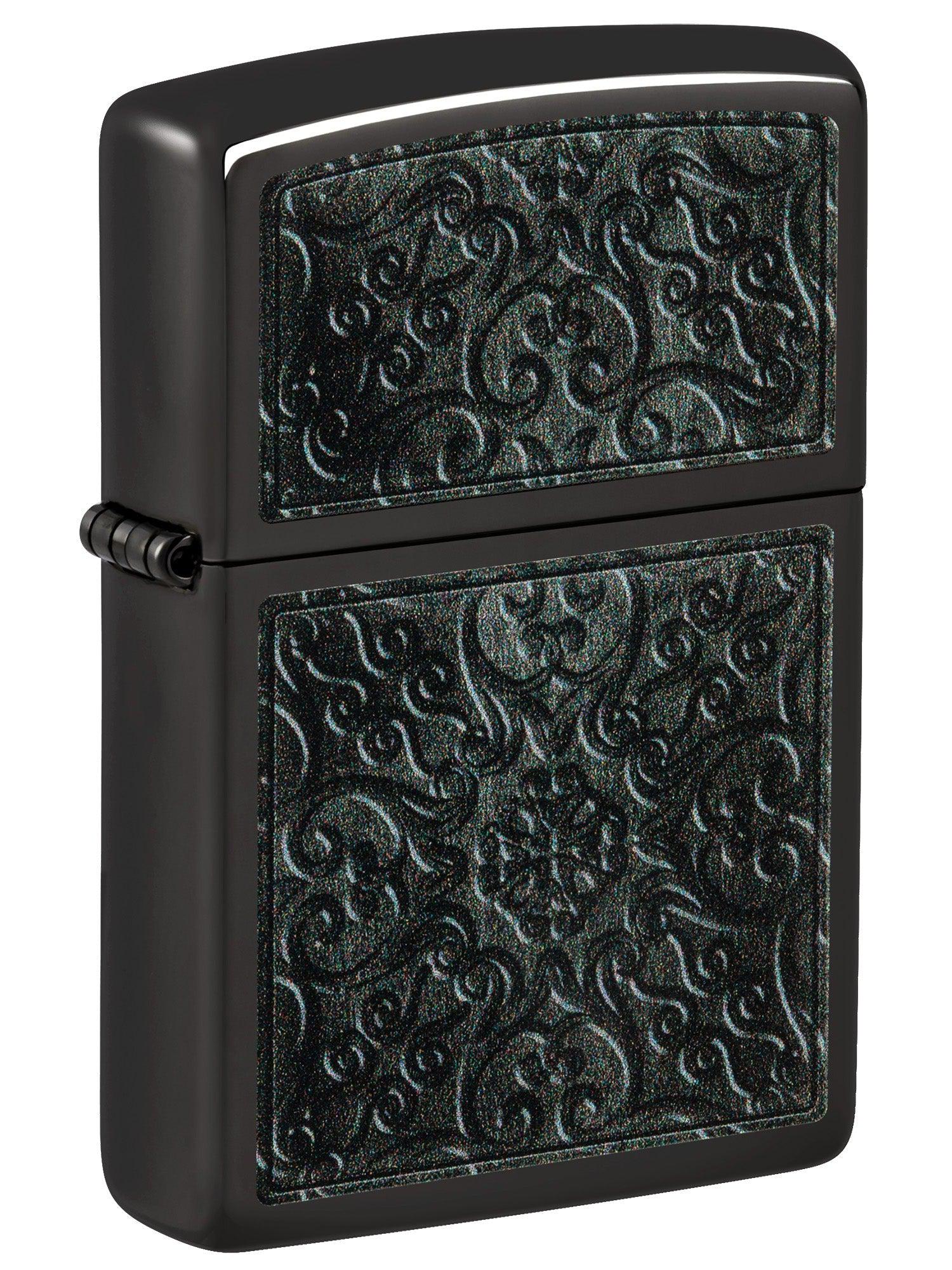 Zippo Lighter: Pattern Design - High Polish Black 48961