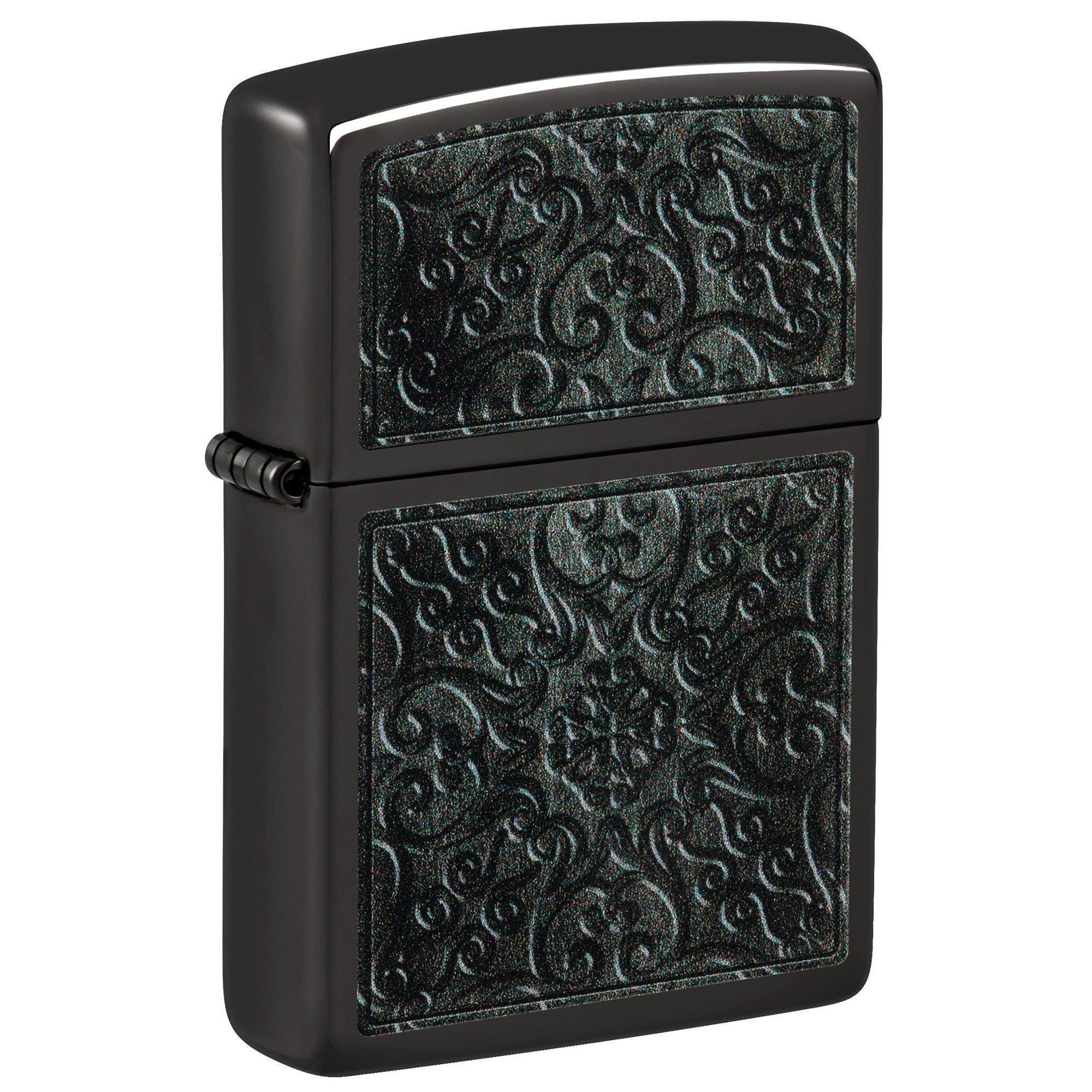 Zippo Lighter: Pattern Design - High Polish Black 48961