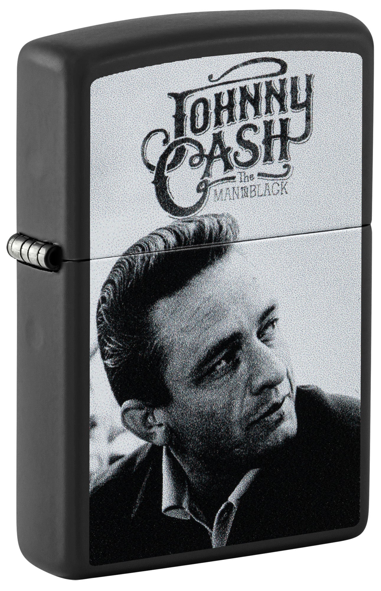 Zippo Lighter: Johnny Cash Portrait - Black Matte 48990