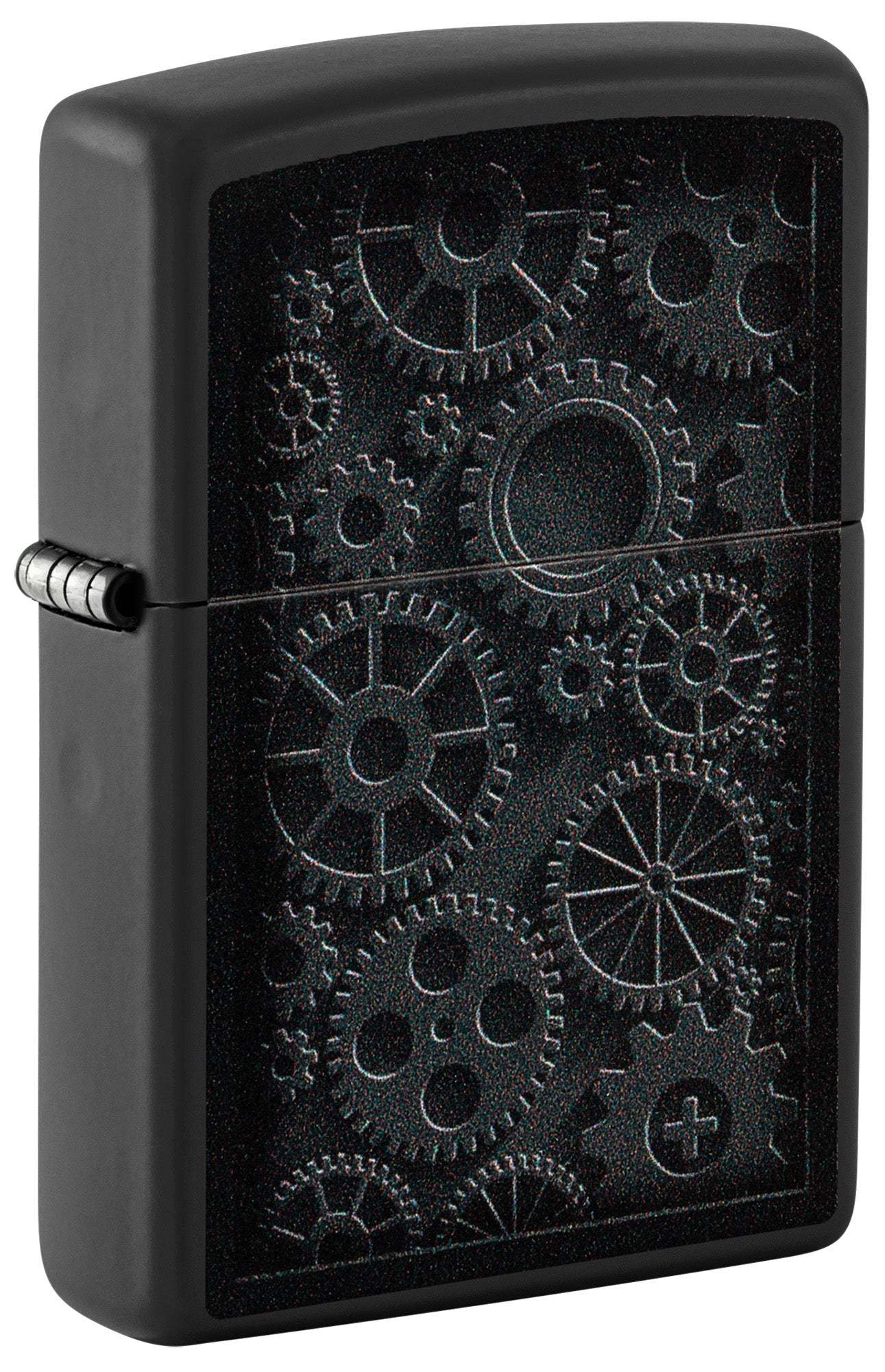 Zippo Lighter: Steampunk Gears - Black Matte 48999