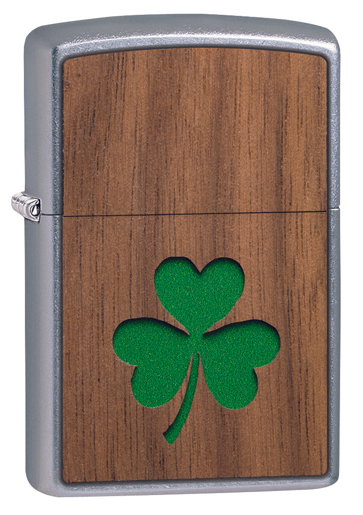 Zippo Lighter: Woodchuck Clover - Street Chrome 49056
