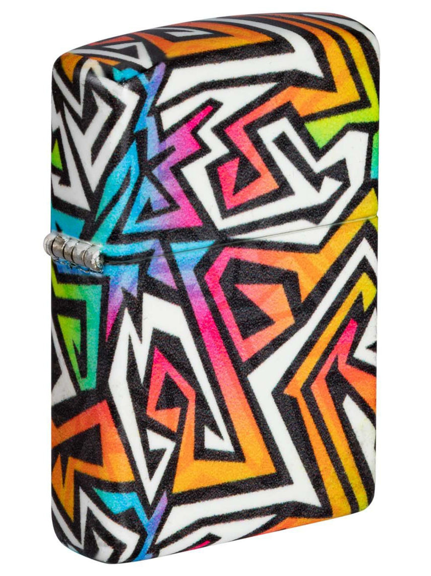 Zippo Lighter: Abstract Pattern - 540 White Matte 49899
