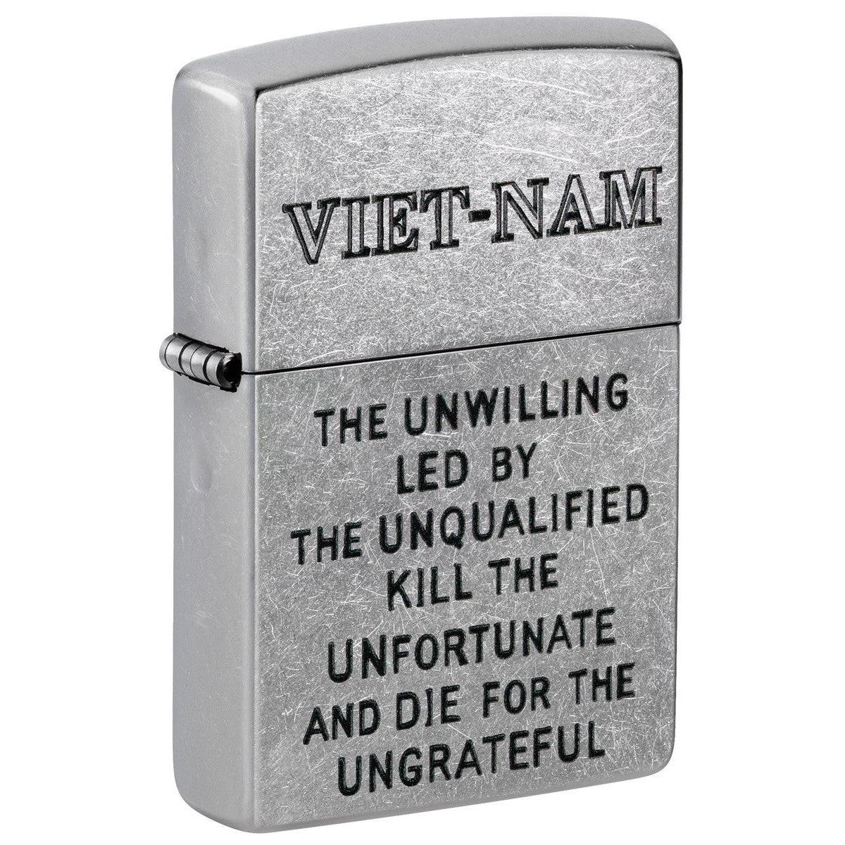 Zippo Lighter: Vietnam Trench Art, Ungrateful - Street Chrome 81471