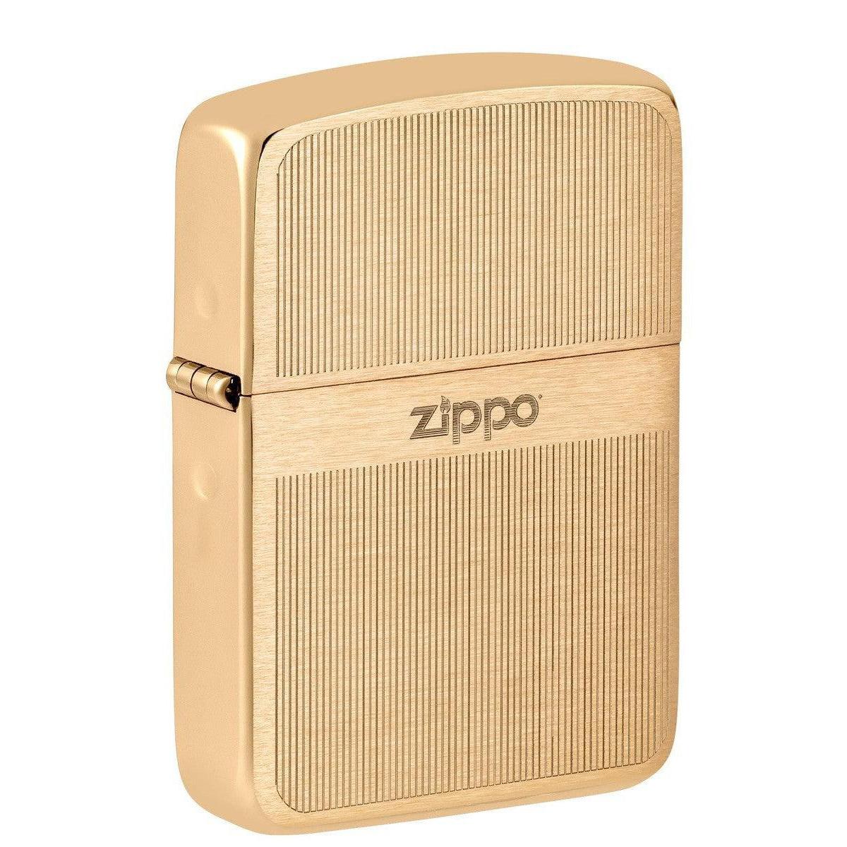 Zippo Lighter: 1941 Replica, Engraved Design - Brushed Brass 81488