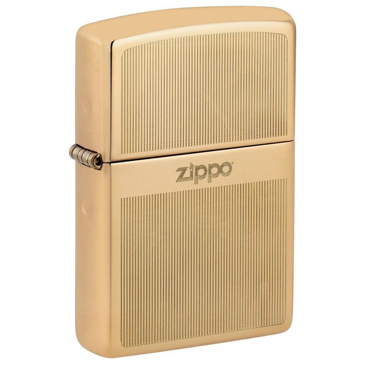 Zippo Lighter: Engraved Design - High Polish Brass 81491