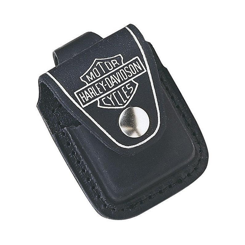 Zippo Black Harley-Davidson Pouch with Loop - HDPBK