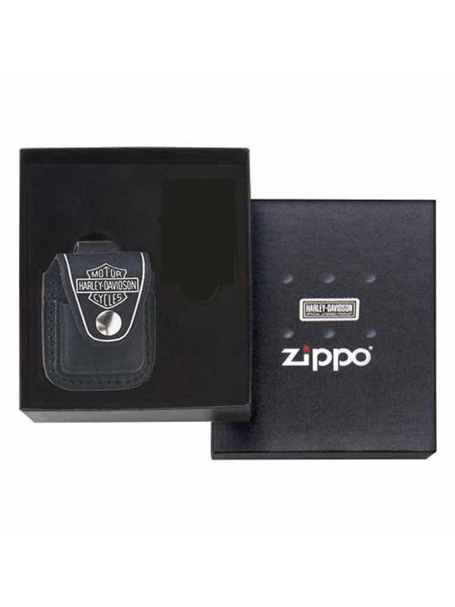 Zippo Gift Set with Black Loop Harley-Davidson Pouch - HDP6