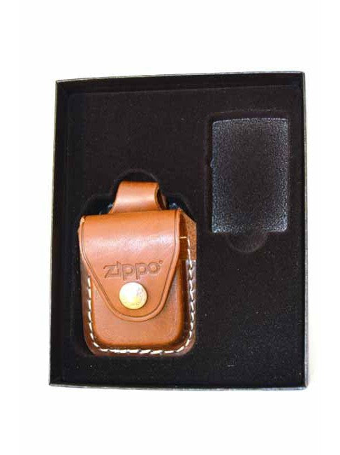 Zippo Gift Set with Brown Loop Pouch - LPGS-LPLB