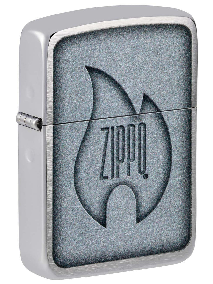 Zippo Lighter: 1941 Replica with Flame - Brushed Chrome 48190