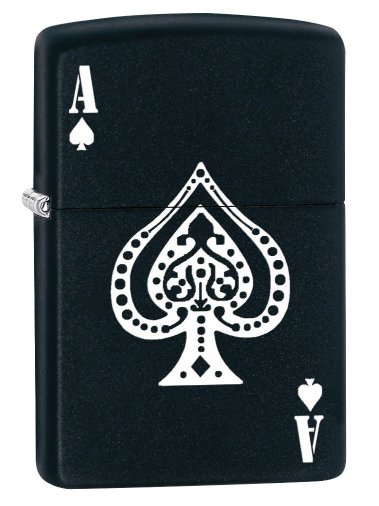 Zippo Lighter: Ace of Spades - Black Matte 77049
