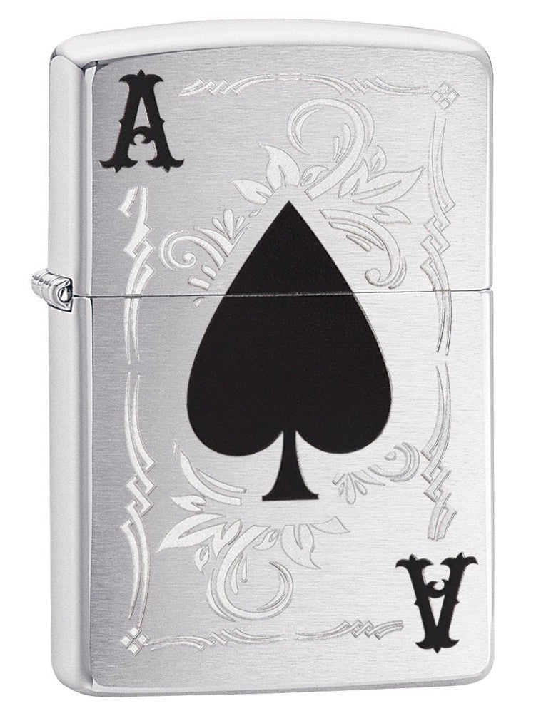 Zippo Lighter: Ace of Spades - Brushed Chrome 79191