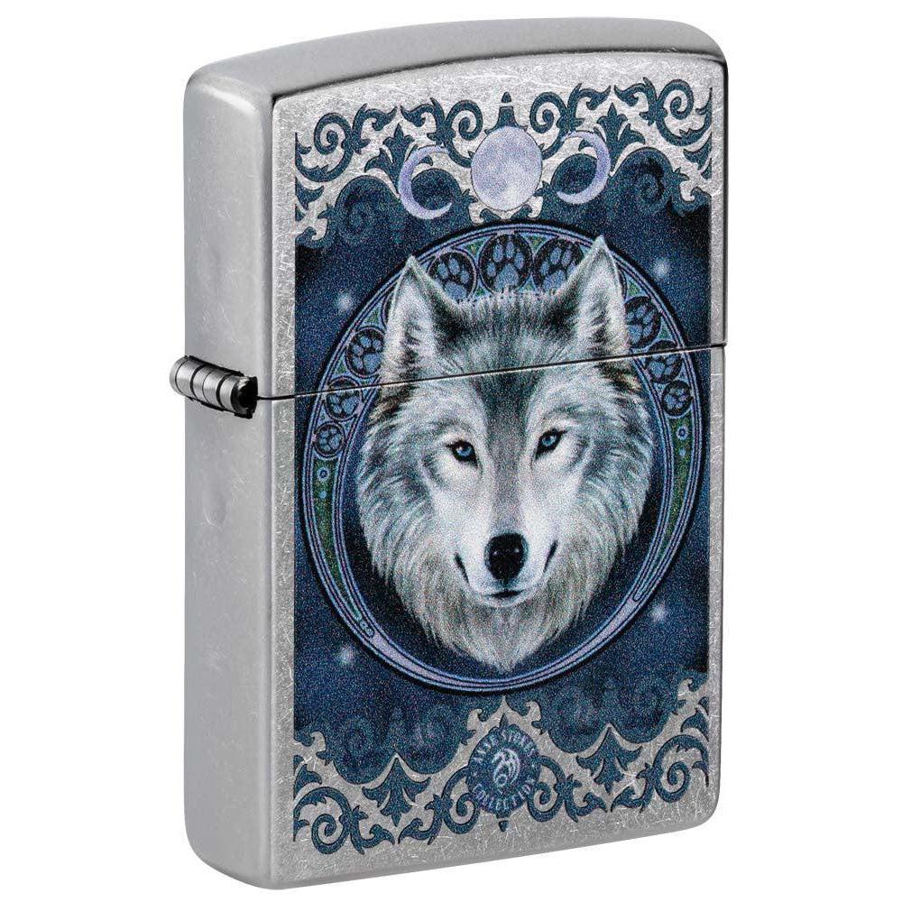 Zippo Lighter: Anne Stokes Wolf - Street Chrome 81203