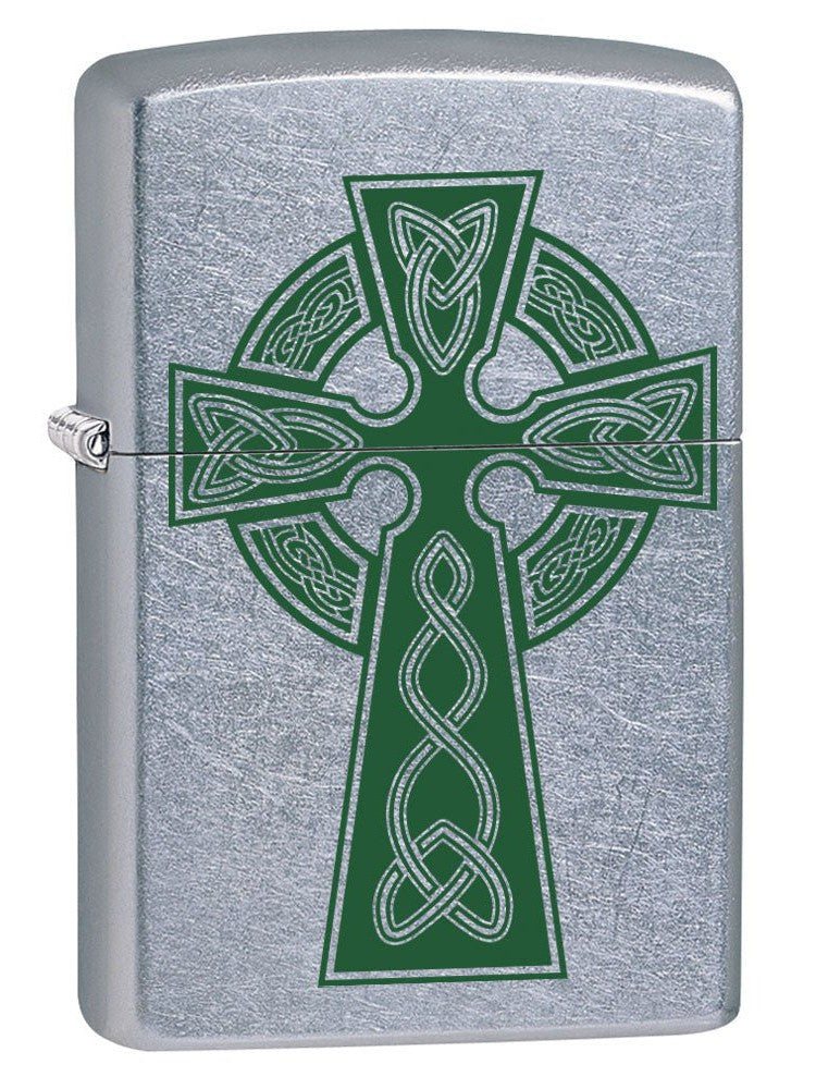 Zippo Lighter: Celtic Cross - Street Chrome 80793