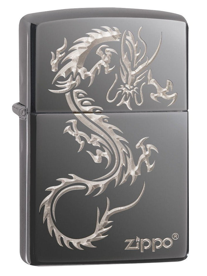 Zippo Lighter: Chinese Dragon - Black Ice 49030