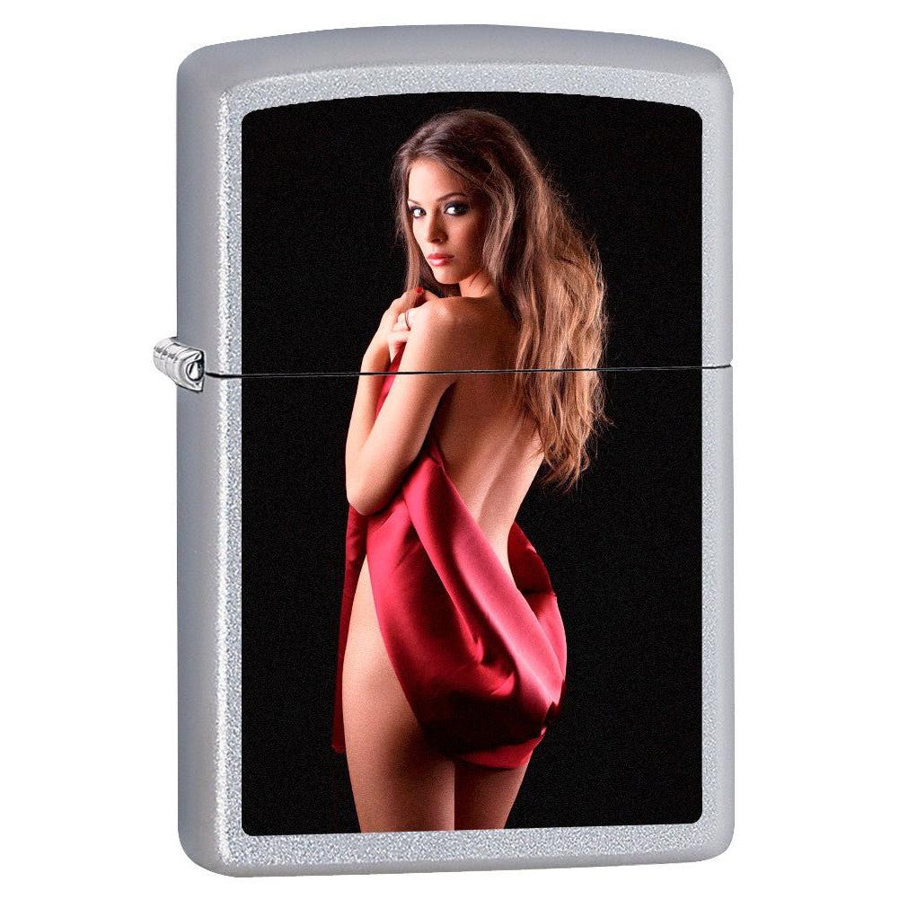 Zippo Lighter: Cover Me Up - Satin Chrome 75792
