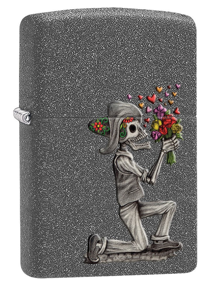 Zippo Lighter: Day of the Dead Skulls Set - Iron Stone 28987