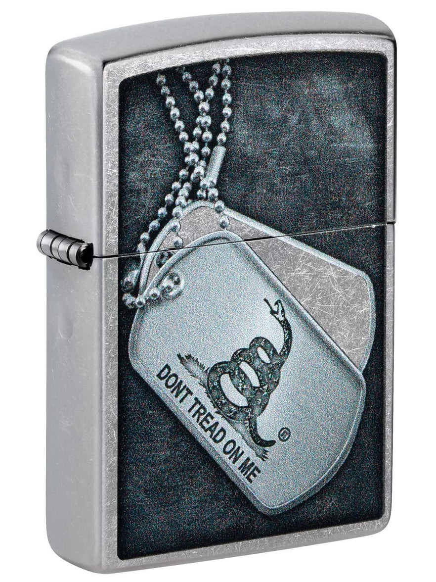 Zippo Lighter: Dont Tread on Me, Gadsden Flag - Street Chrome 48119