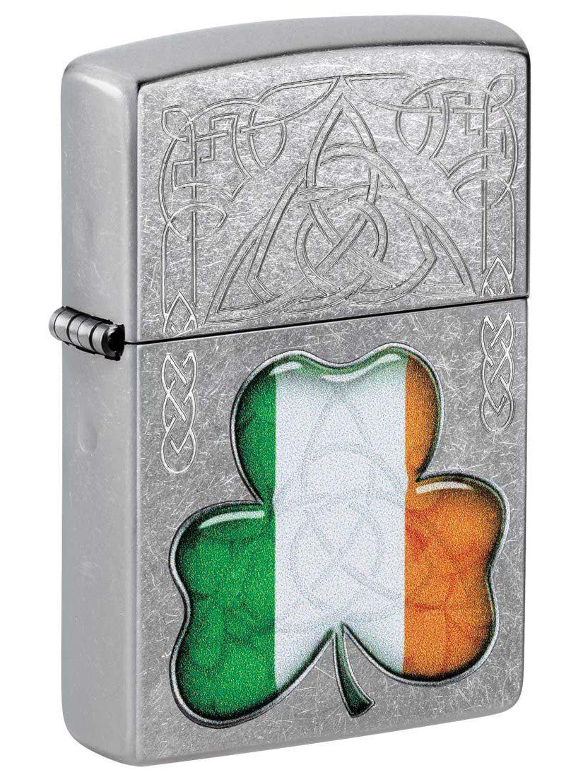 Zippo Lighter: Ireland Flag and Symbols - Street Chrome 81406