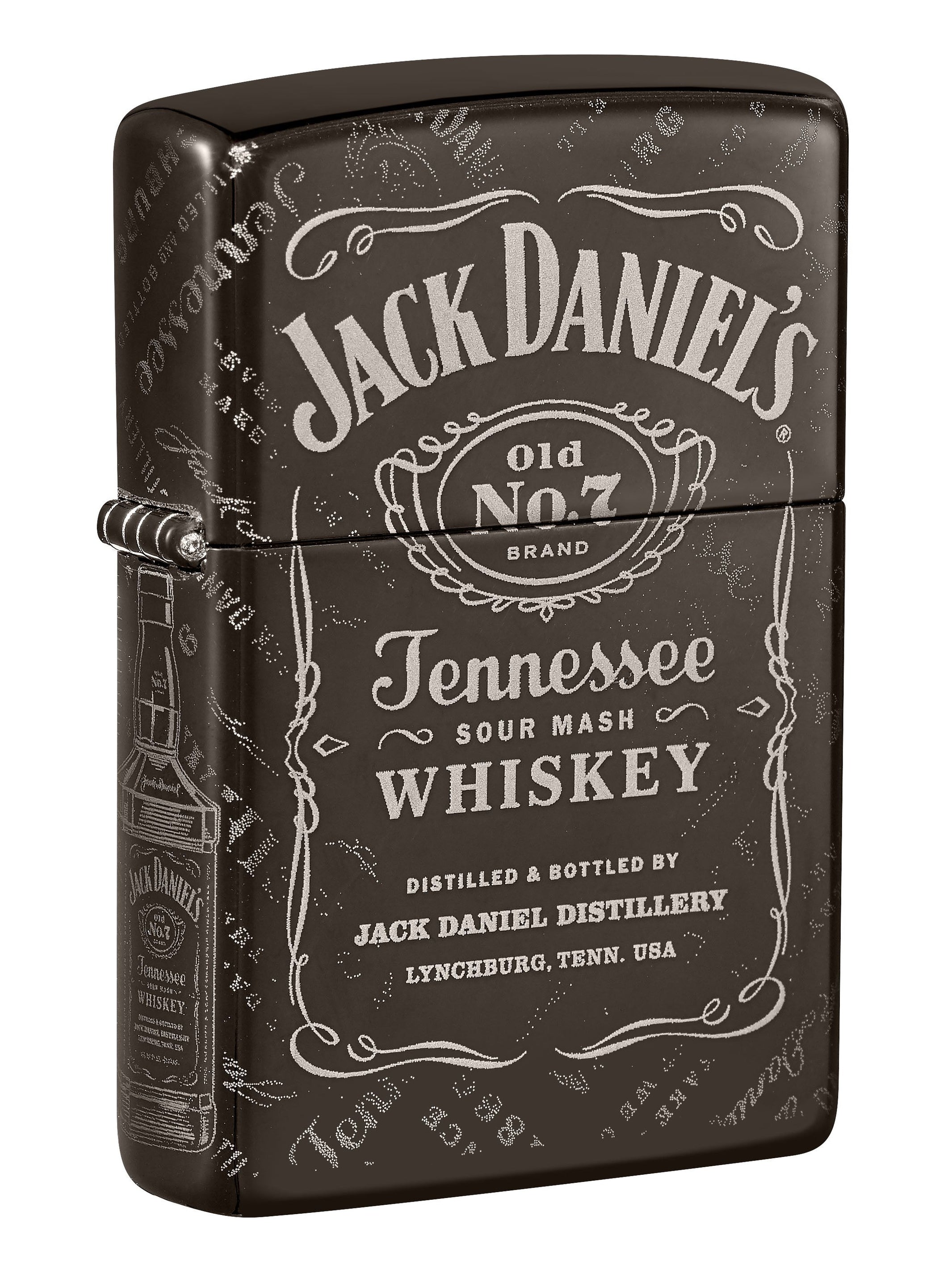 Zippo Lighter: Jack Daniels, Photo Image 360 - Black Ice 49320