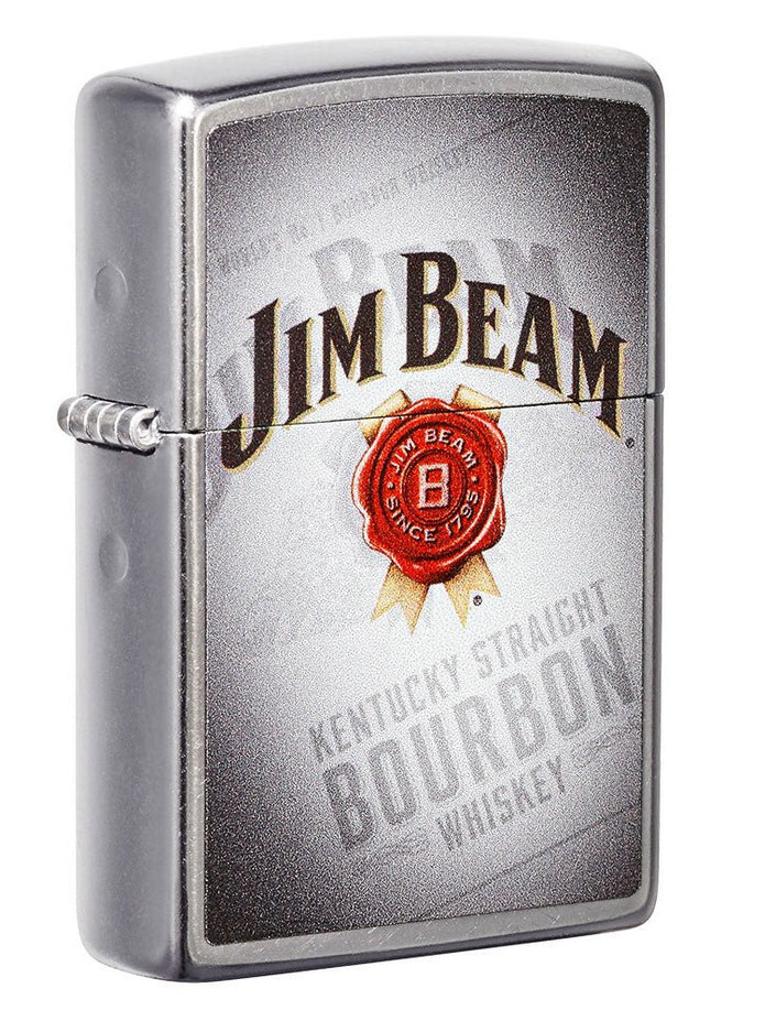 Zippo Lighter: Jim Beam Logo - Street Chrome 49323