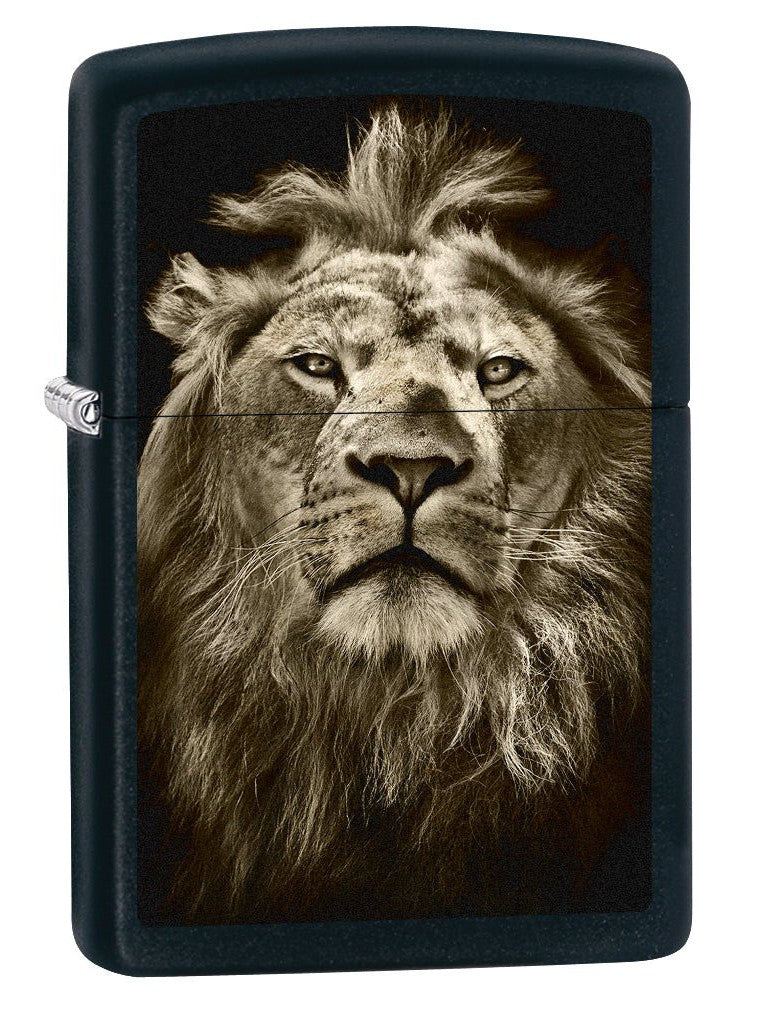 Zippo Lighter: Lion Eyes - Black Matte 76152
