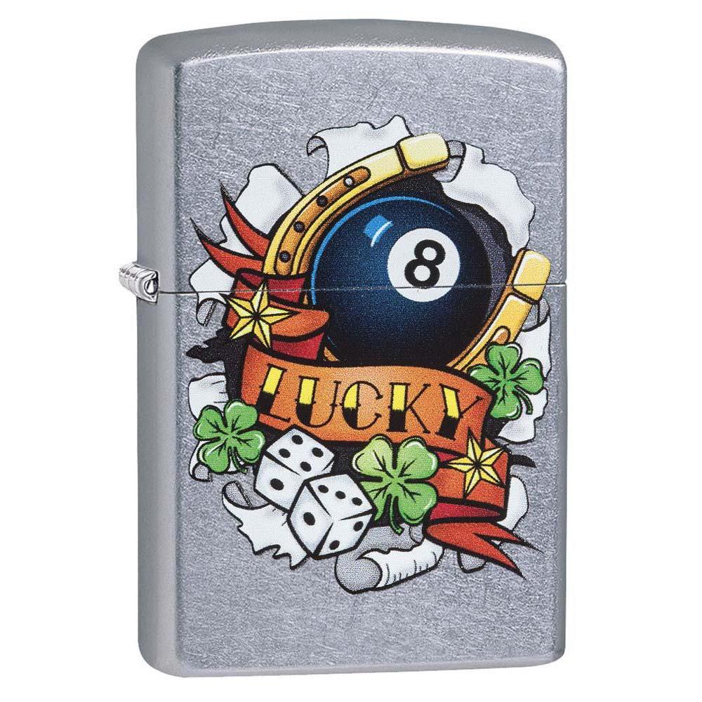 Zippo Lighter: Lucky Tattoo - Street Chrome 81182
