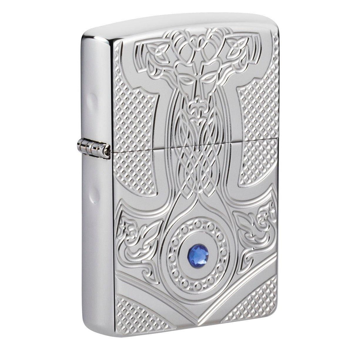 Zippo Lighter: Medieval Design, Armor - High Polish Chrome 49289
