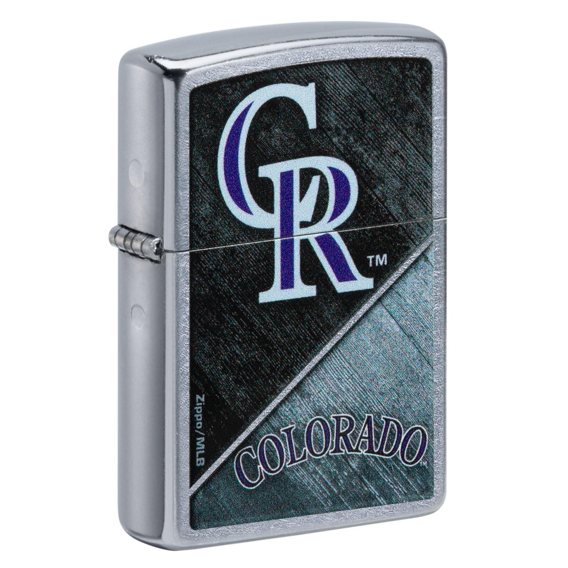 Zippo Lighter: MLB Baseball, Colorado Rockies - Street Chrome 49730