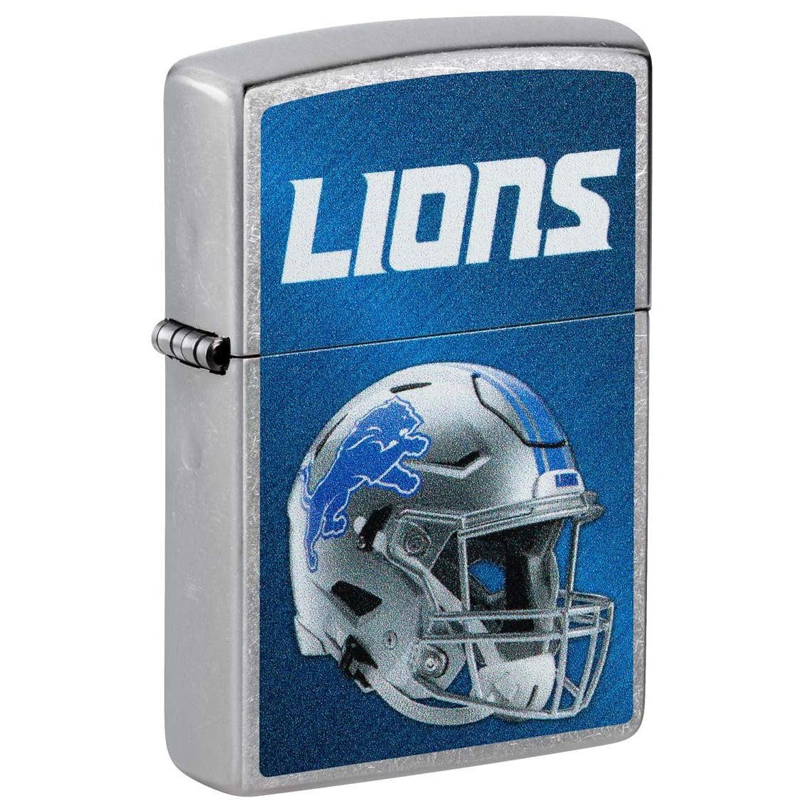 Zippo Lighter: NFL Football, Detroit Lions - Street Chrome 48428