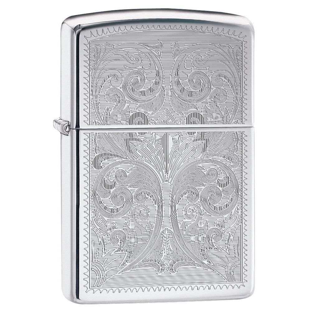 Zippo Lighter: Ornate Design Engraved - High Polish Chrome 78498
