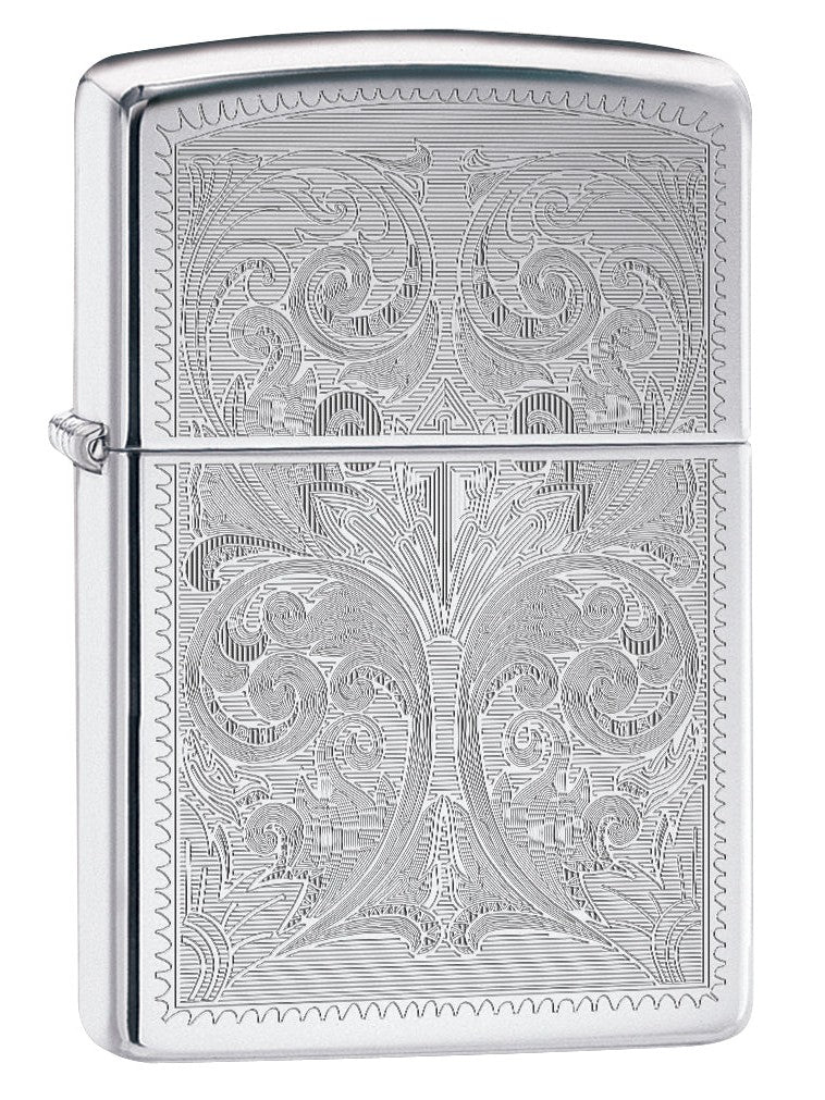 Zippo Lighter: Ornate Design Engraved - High Polish Chrome 78498