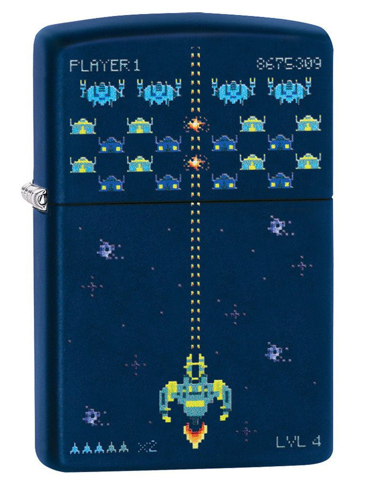 Zippo Lighter: Retro Video Game - Navy Matte 49114