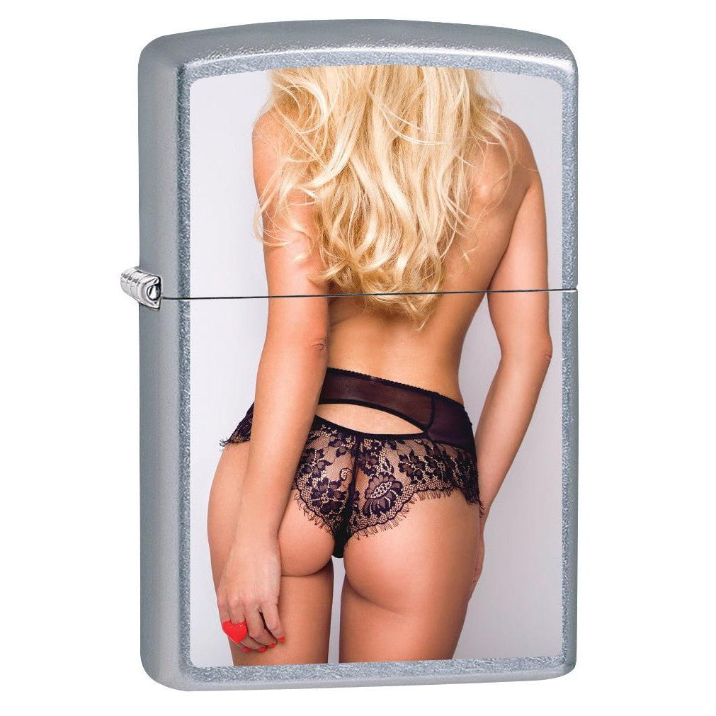Zippo Lighter: Sexy Blonde Girl in Lingerie - Street Chrome 79875