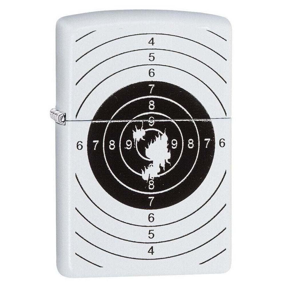 Zippo Lighter: Shooting Target - White Matte Finish 81177