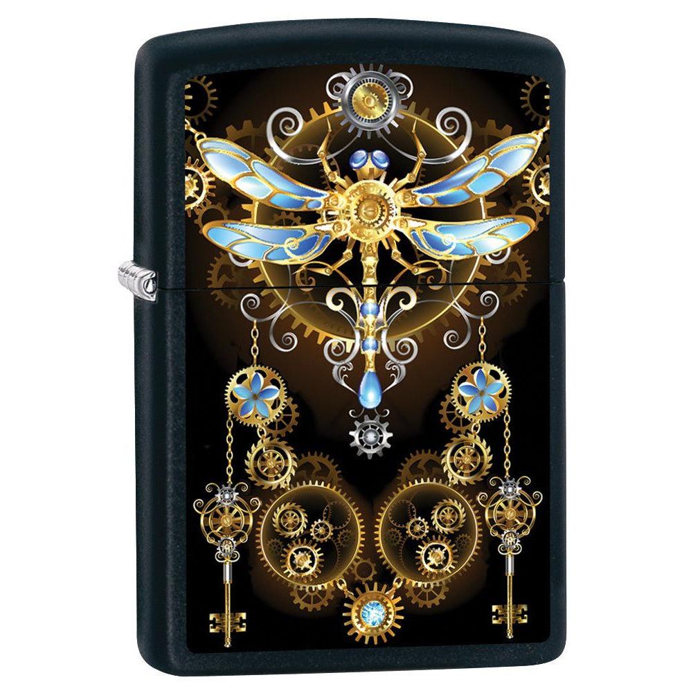 Zippo Lighter: Steampunk Dragonfly - Black Matte 79992