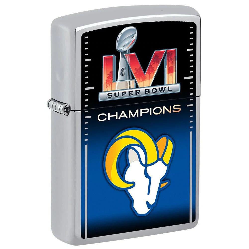 Zippo Lighter: Super Bowl LVI, Los Angeles Rams - High Polish Chrome 48106