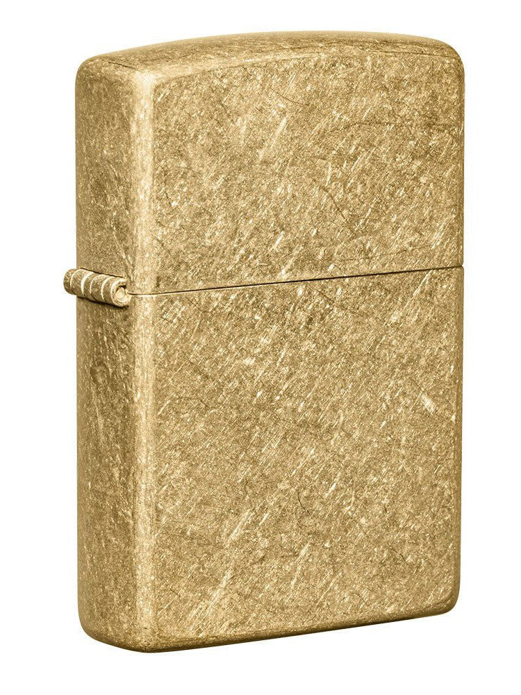 Zippo Lighter: Tumbled Brass 49477