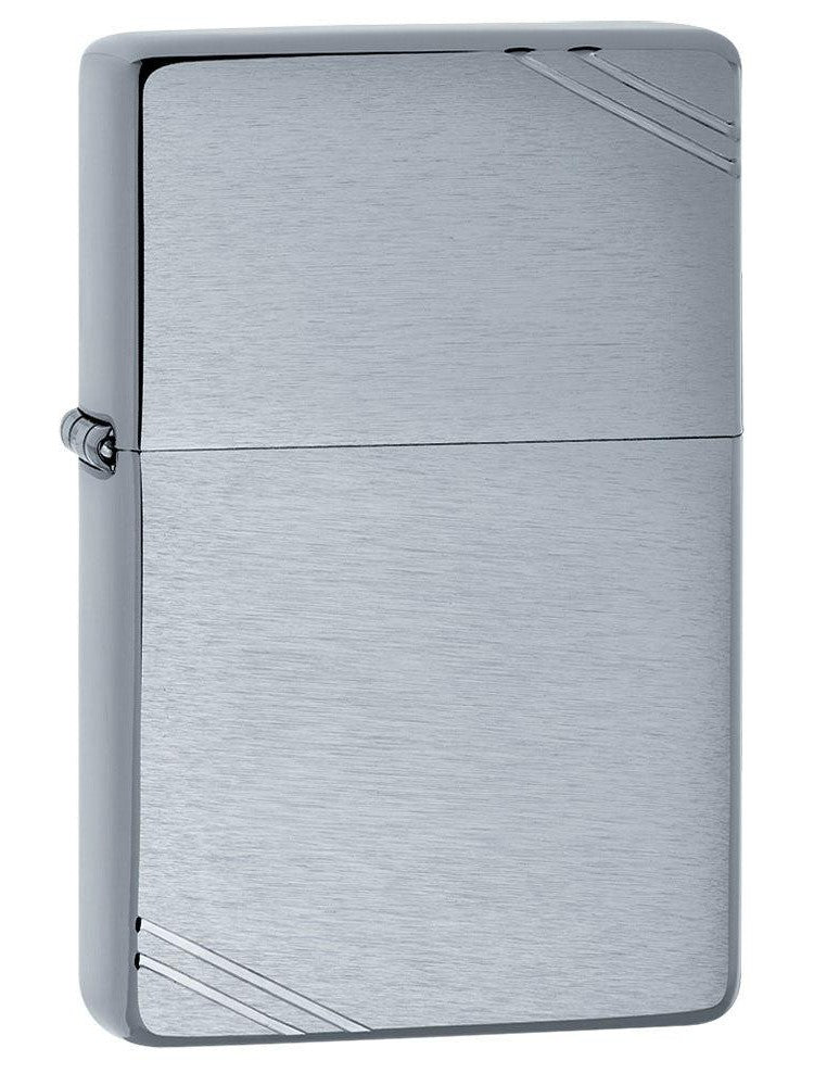 Zippo Lighter: Vintage - Brushed Chrome 230