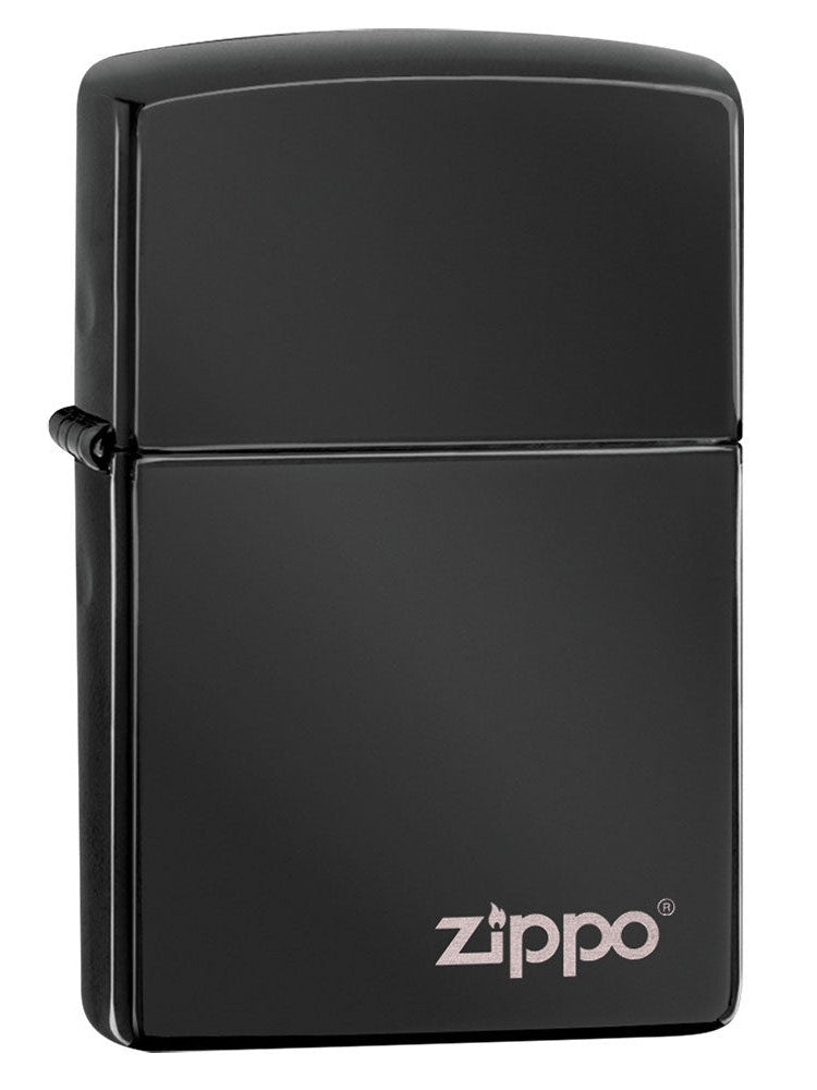 Zippo Lighter: Zippo Logo - Ebony 24756ZL