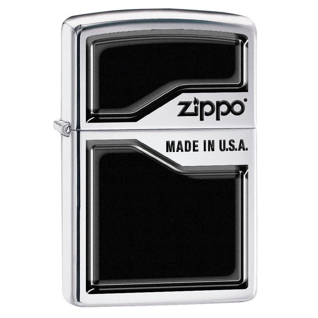 Zippo Lighter: Zippo, Made in USA - High Polish Chrome 78075